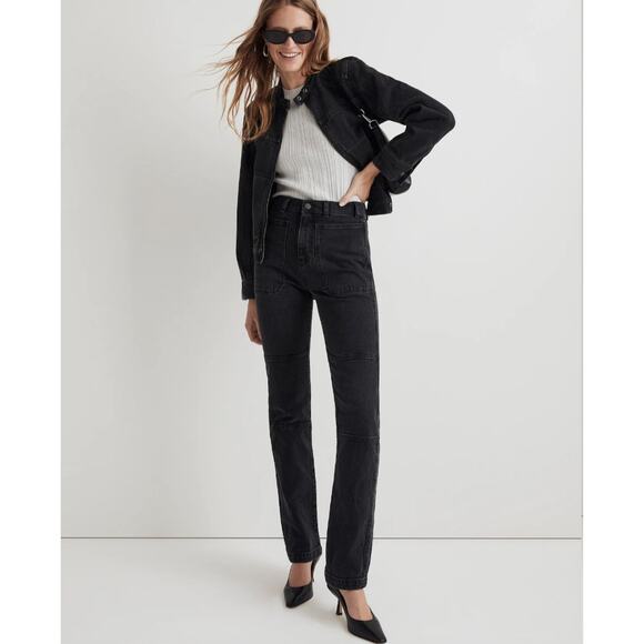 Madewell '90s Straight Utility Jeans Grey Carpenter Style Women's Size 27 NWT - Picture 2 of 15